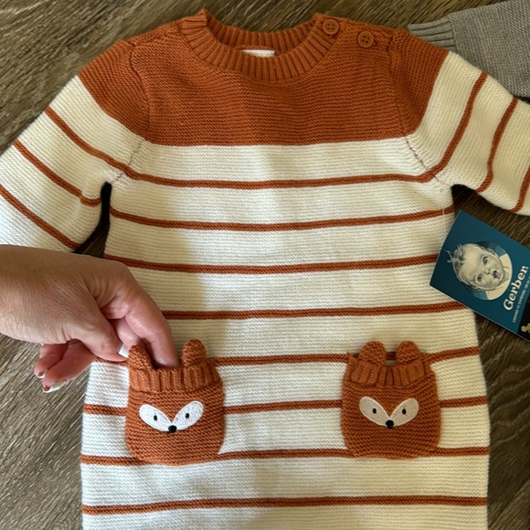 Gerber Baby Boys Sweater Knit Romper Jumpsuit - Picture 3 of 8